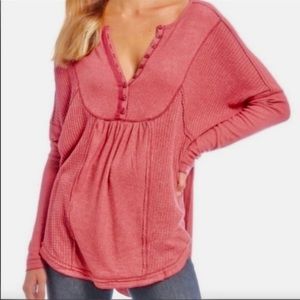 Free People Leo Henley Tee NWOT